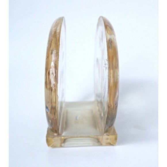 Vintage Lucite Spoon & Napkin Holder Starfish Shell Abalone Souvenir Yellstone - Picture 2 of 5